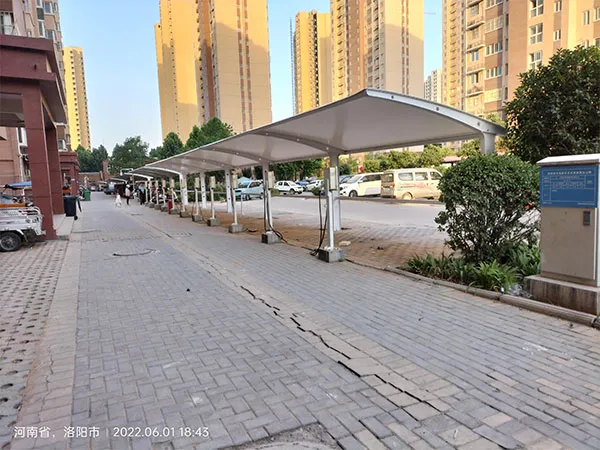 洛阳伊滨区膜结构车棚项目