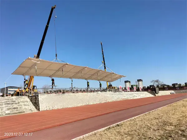 膜结构看台施工果图